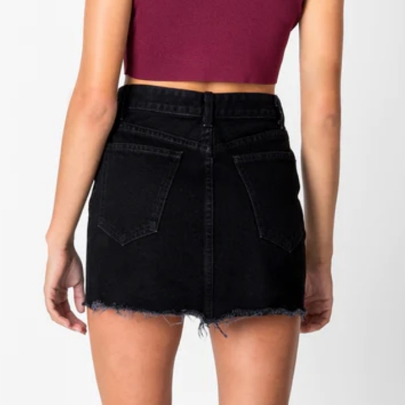 Black Colin Carmar Los Angeles Double Zip-Up Jean Skirt - Picture 4 of 13